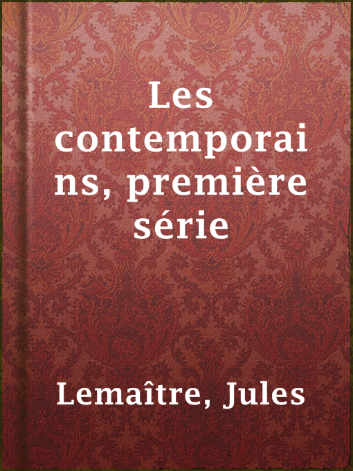 Cover image for Les contemporains, première série